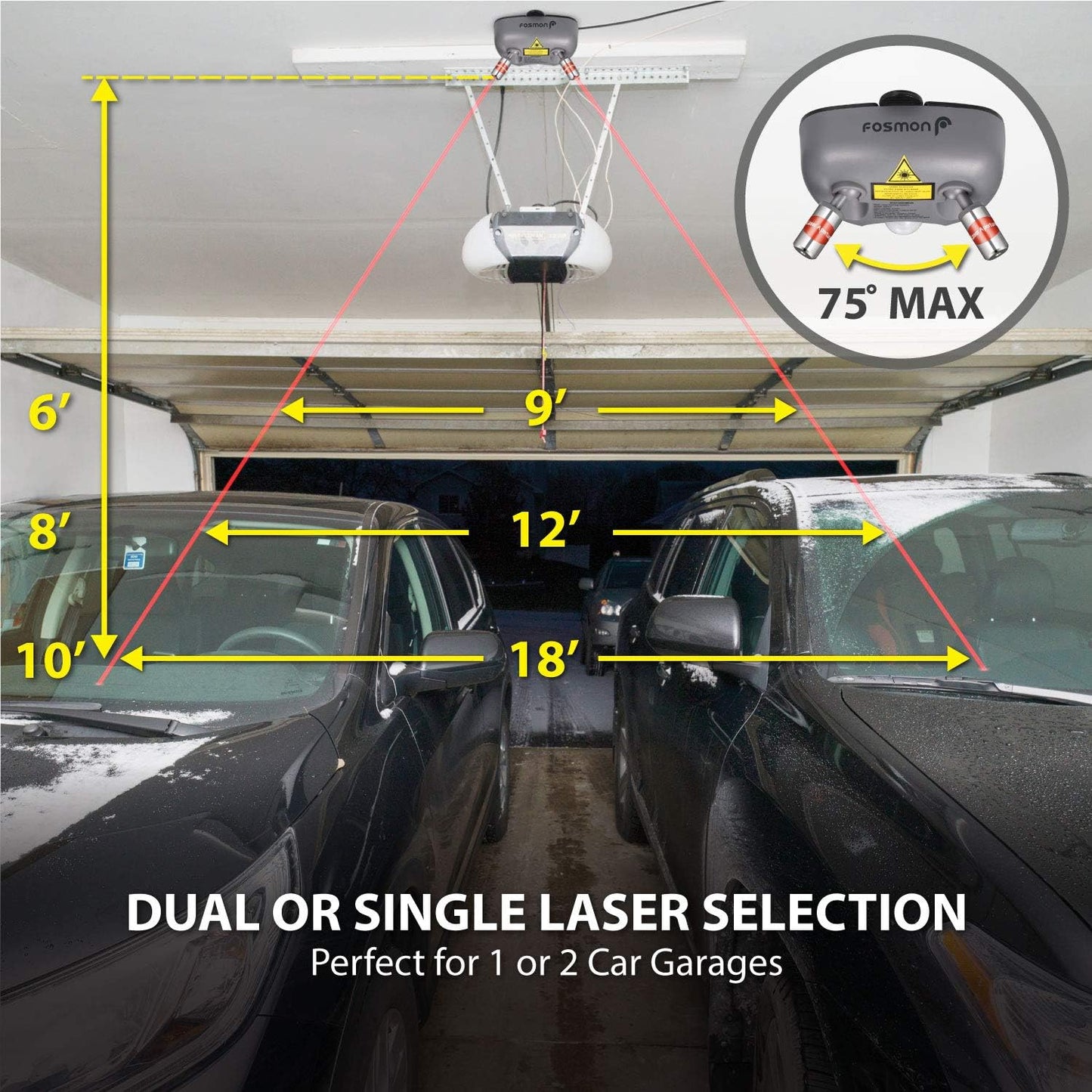 Dual Laser Garage Parking Assist Guide System