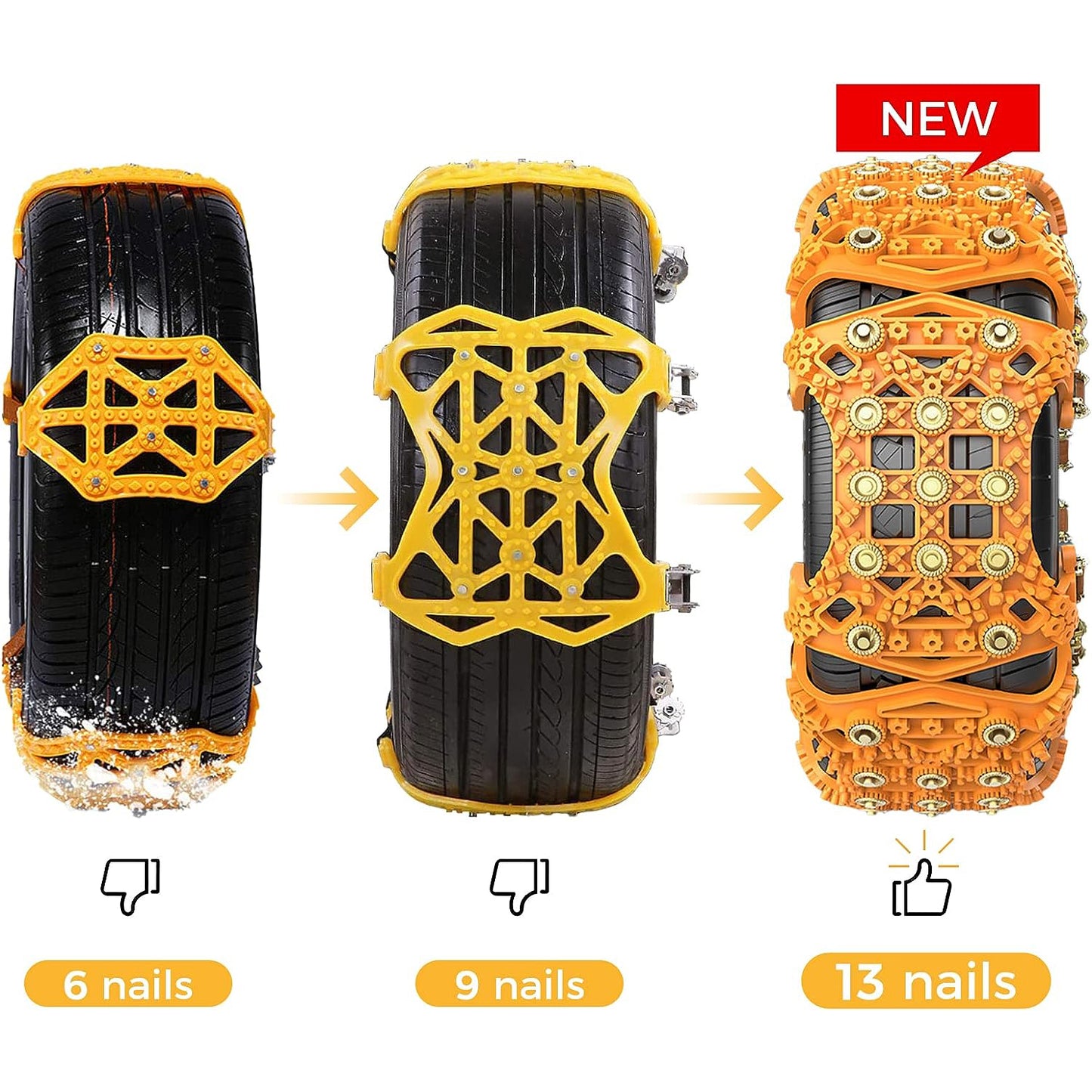 Snow Chains Assembly Car 165-275 mm Wide Tyres